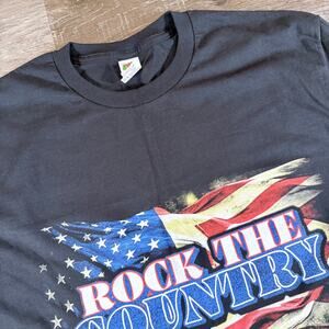Rock the Country 2024 Concert Black T-shirt Medium Kid Rock Jason Aldean